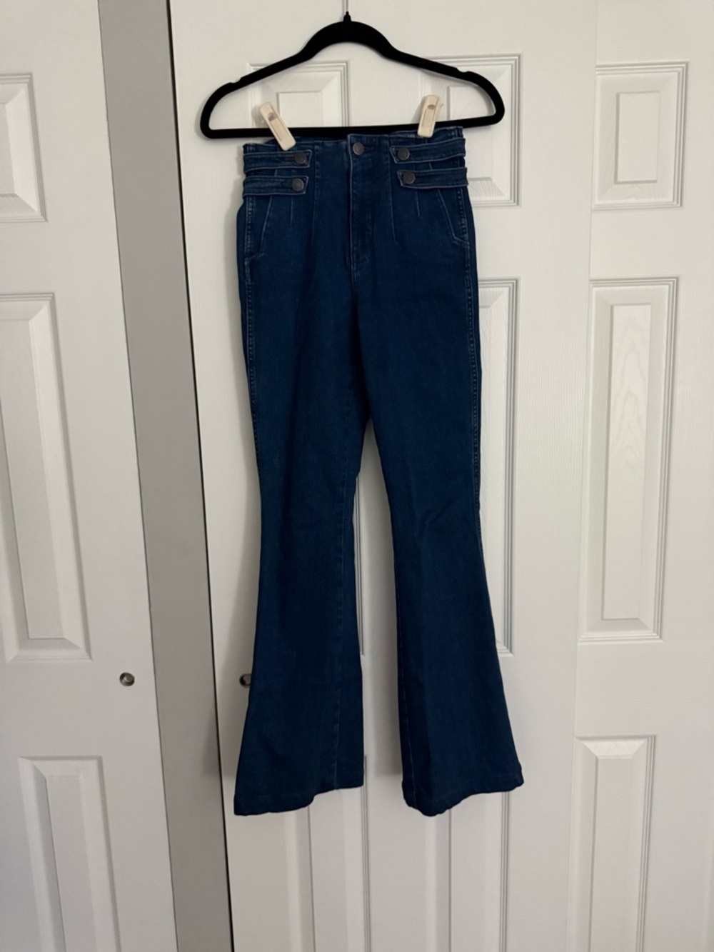 Veronica Beard Beverly Skinny Flare High Rise Jeans - Picture 2 of 6